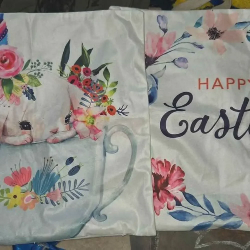 2 Easter Decorative Pillow Covers